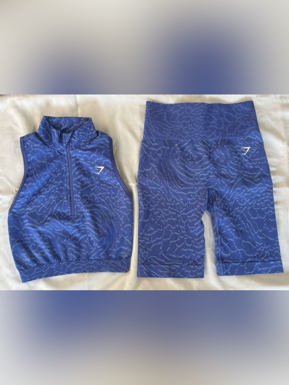 Gymshark Adapt Animal Seamless Court Blue Matching Set XS/S
